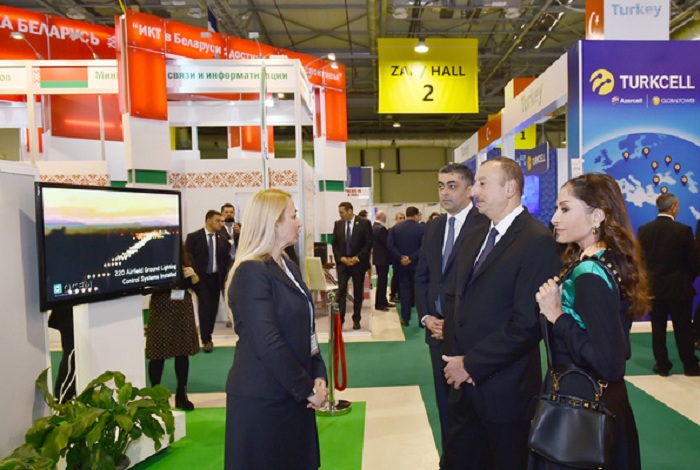 Azerbaijani president views Bakutel 2016 exhibition - PHOTOS